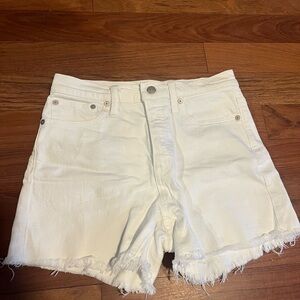 Madewell White Denim Women Shorts